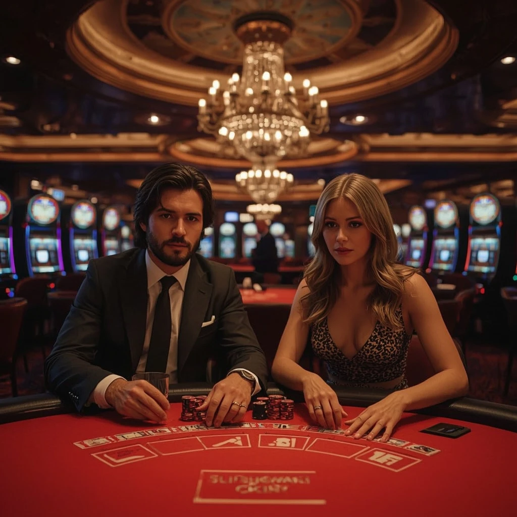 Deux joueurs de poker au Spinogambino Casino